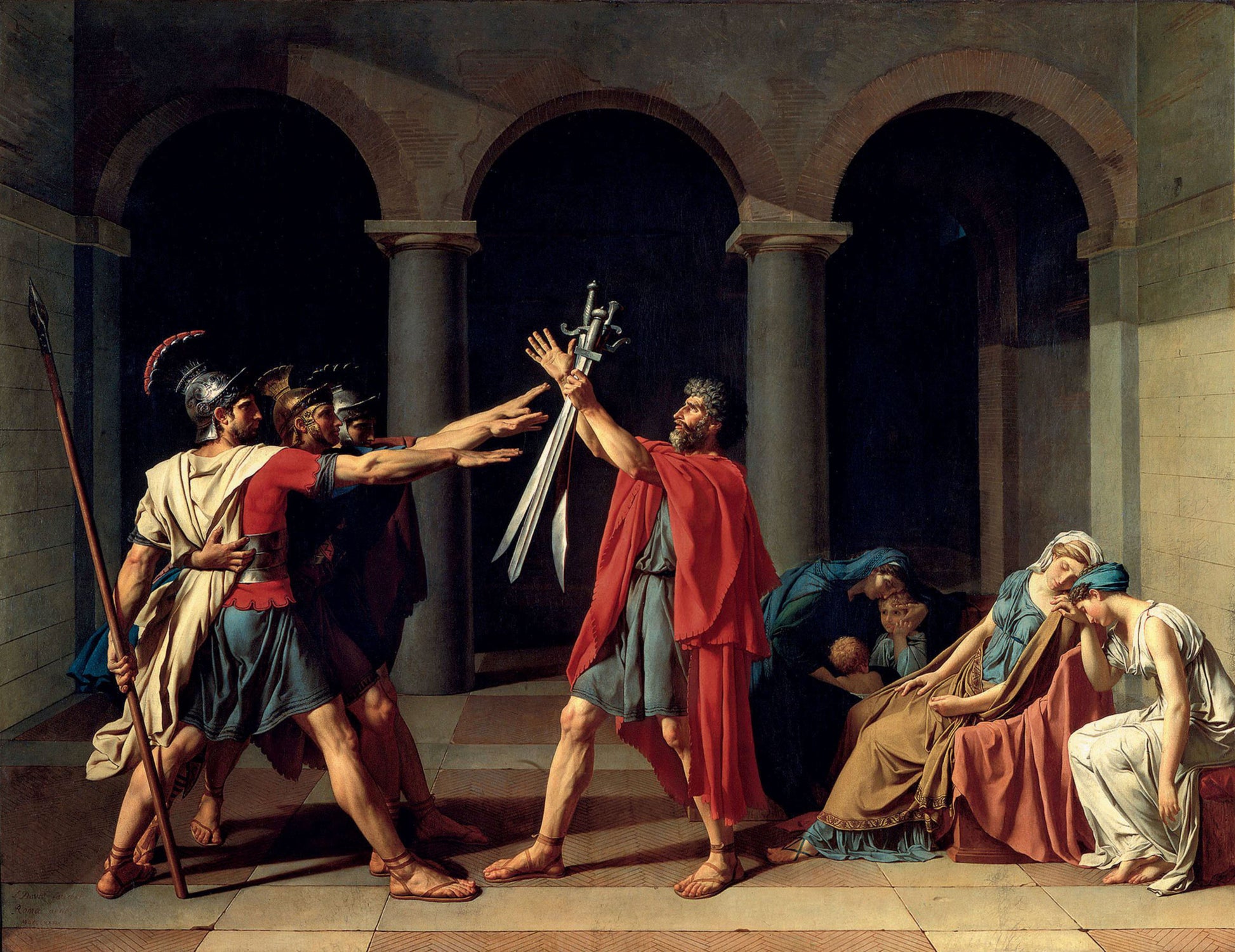 Le serment des Horaces - Jacque Louis David