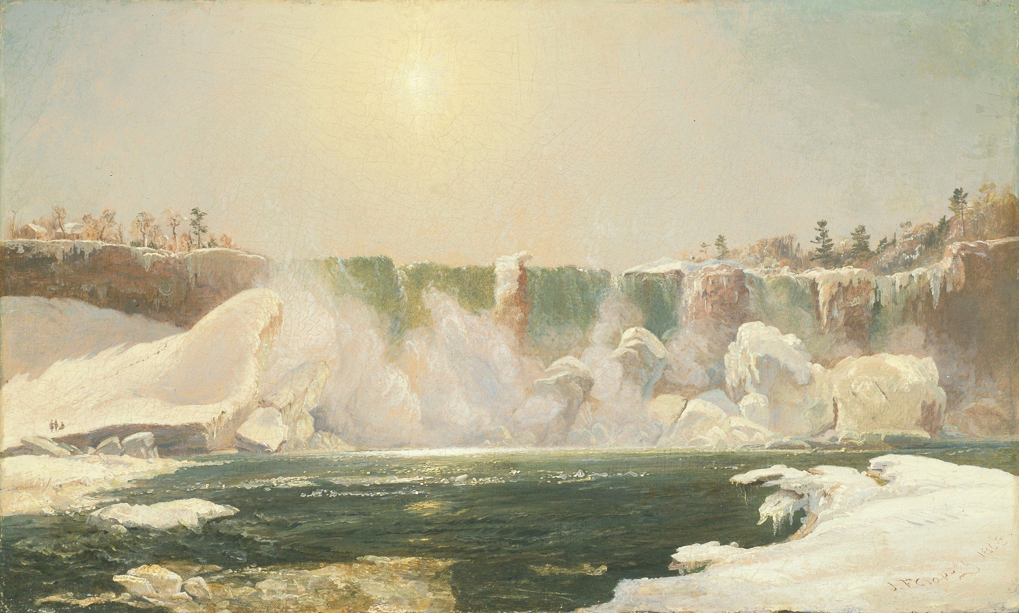 Les chutes du Niagara en hiver - Jasper Francis Cropsey