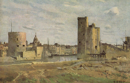 La Rochelle, entrée du port, 1851 - Camille Corot