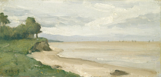 Plage près de Etretat (c.1872) - Camille Corot