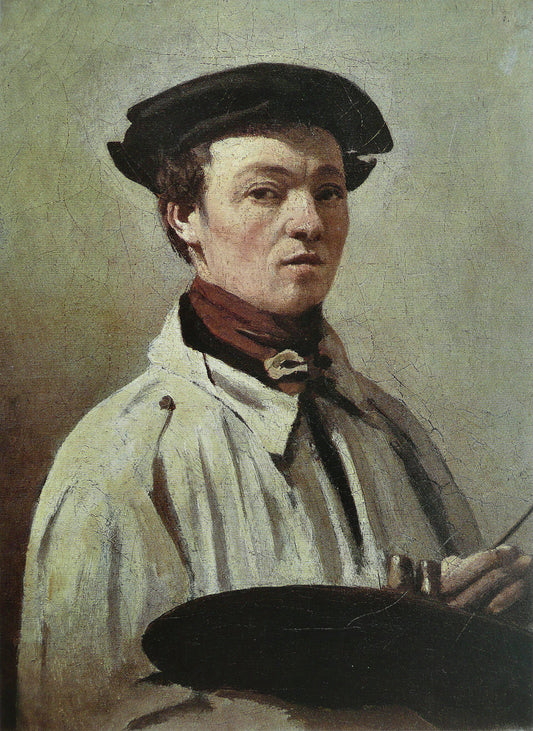 Autoportrait, la palette à la main - Camille Corot