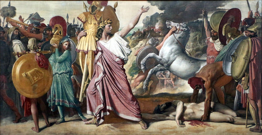Romulus, vainqueur de l'acronyme, apporte le butin dans le temple de Janus - Jean-Auguste-Dominique Ingres