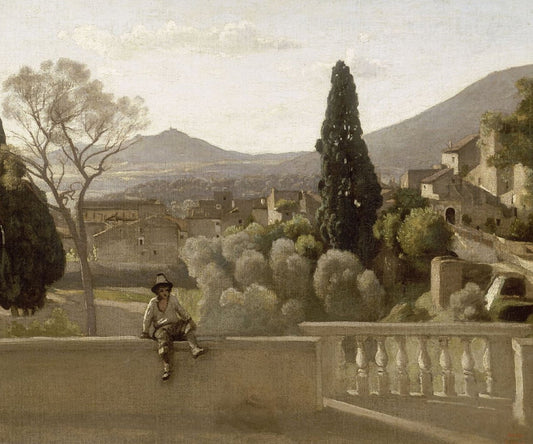Tivoli, les jardins de la Villa d'Este, 1843 - Camille Corot