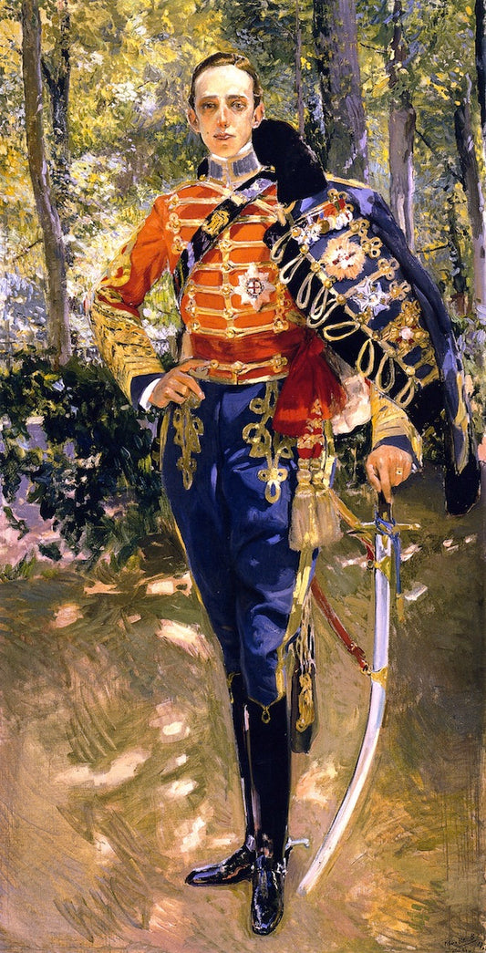 Portrait d'Alfonso XIII portant l'uniforme de hussards - Sorolla