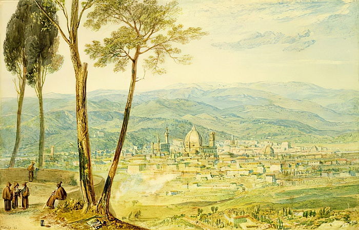 Florence depuis la route de Fiesole - William Turner