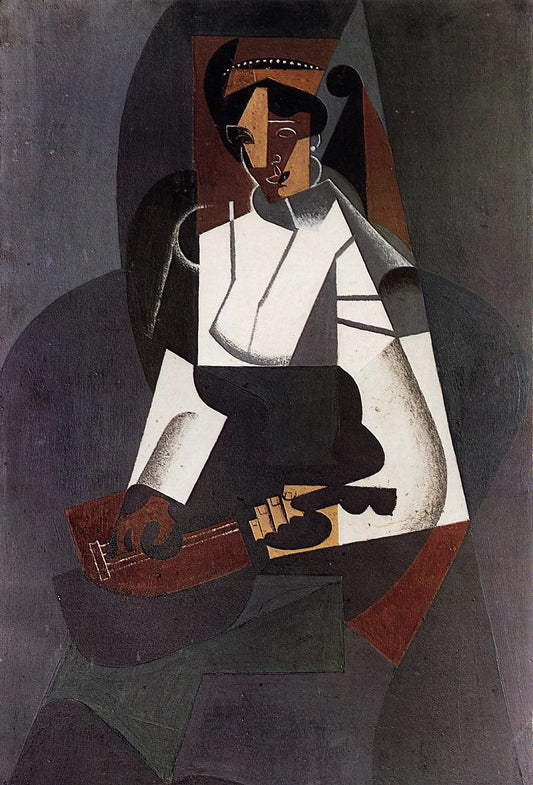 Femme avec mandoline, d'après Corot - Juan Gris