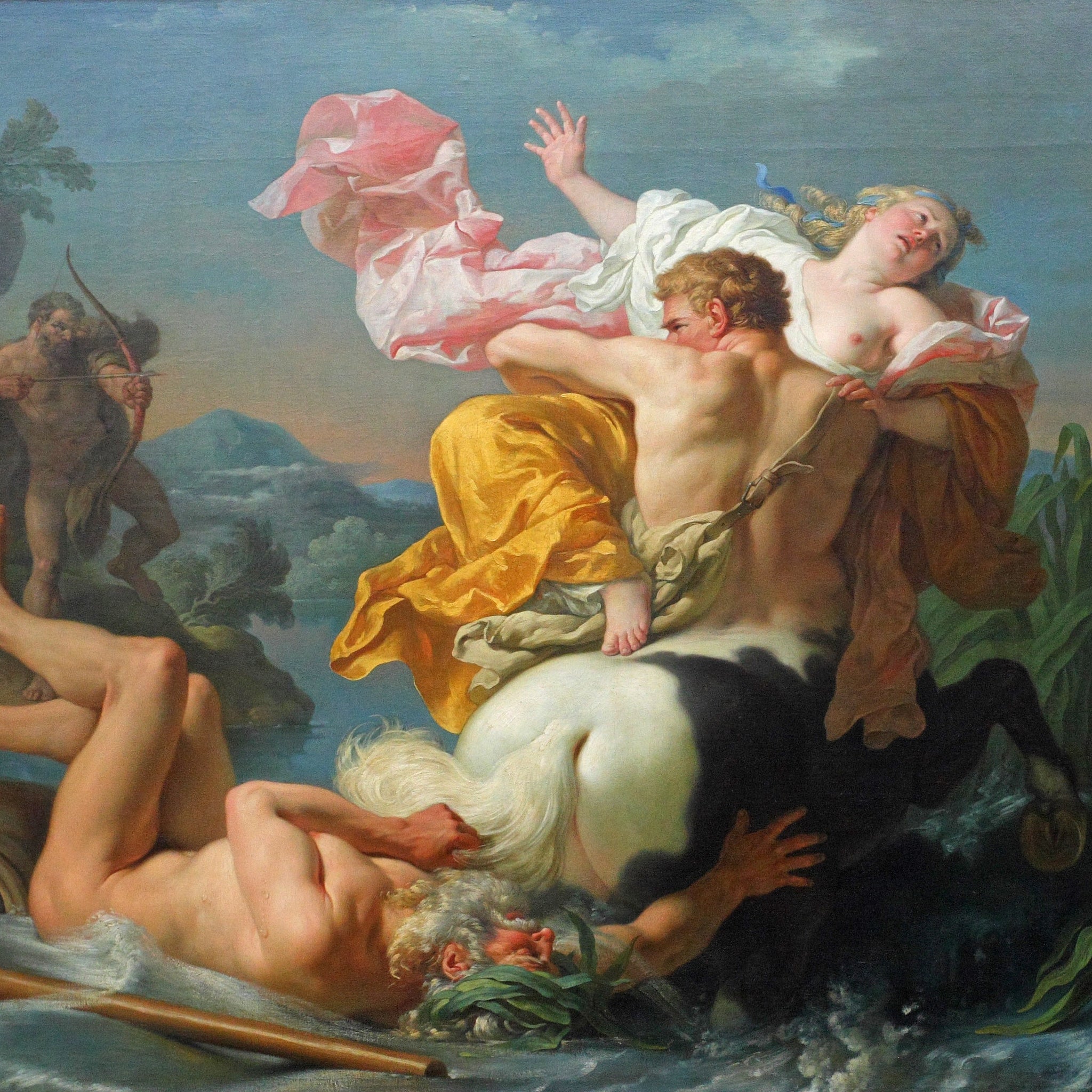 L'enlèvement de Déjanire par le centaure Nessus - Louis Jean François Lagrenée