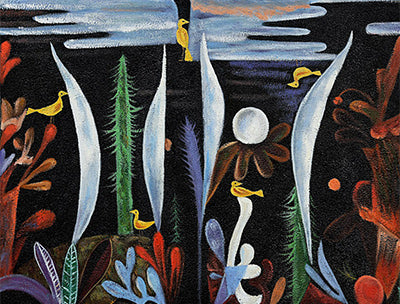 Paysage avec oiseaux jaunes - Paul Klee