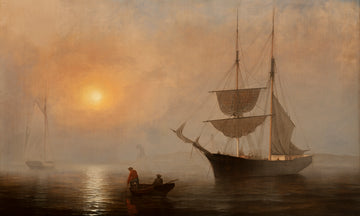 Bateau dans le brouillard, port de Gloucester, vers 1860 - Fitz Henry Lane