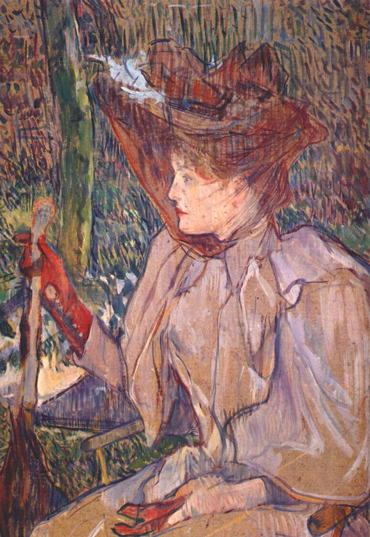 Femme assise avec des gants - Toulouse Lautrec
