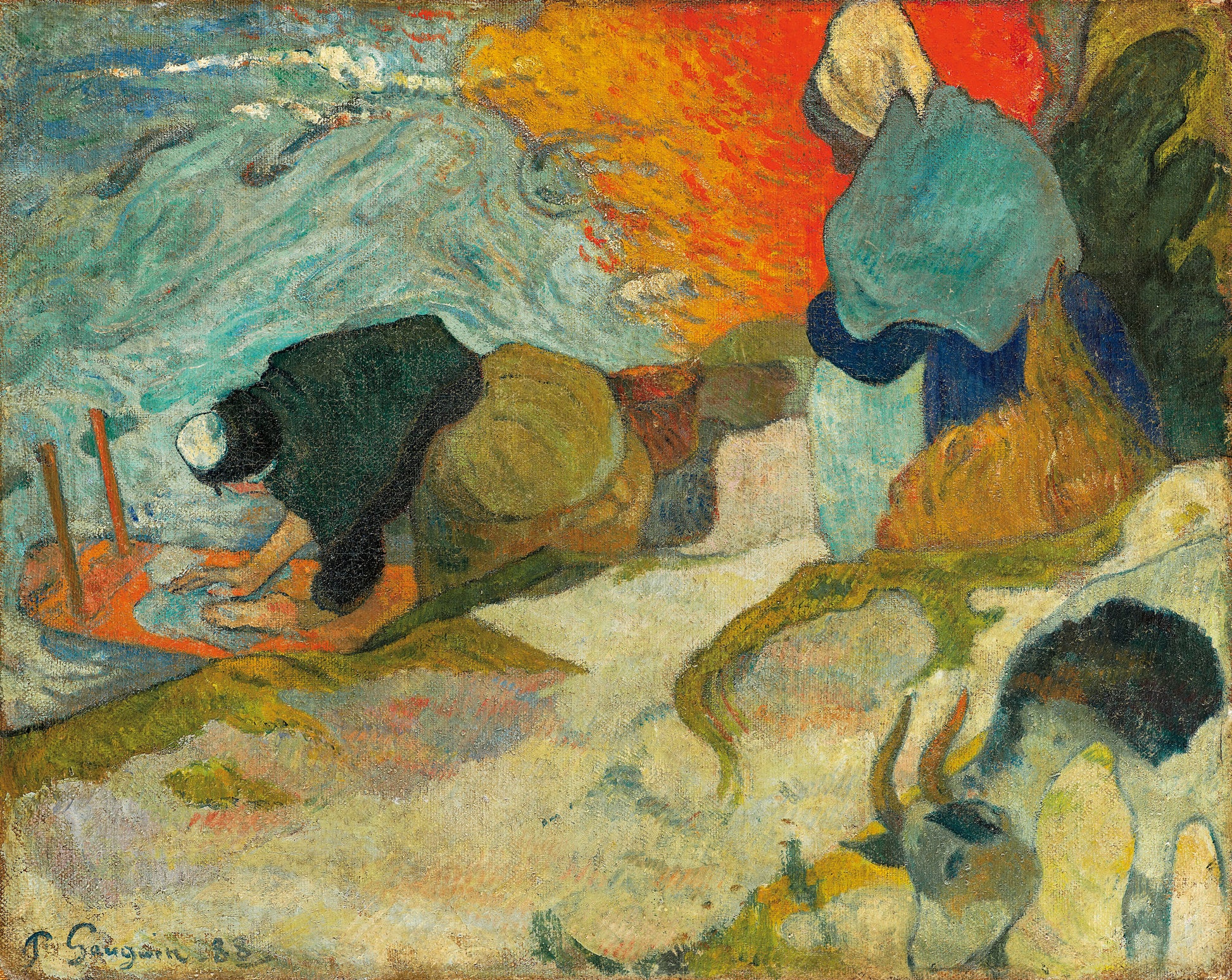 Les Lavandières à Arles - Paul Gauguin