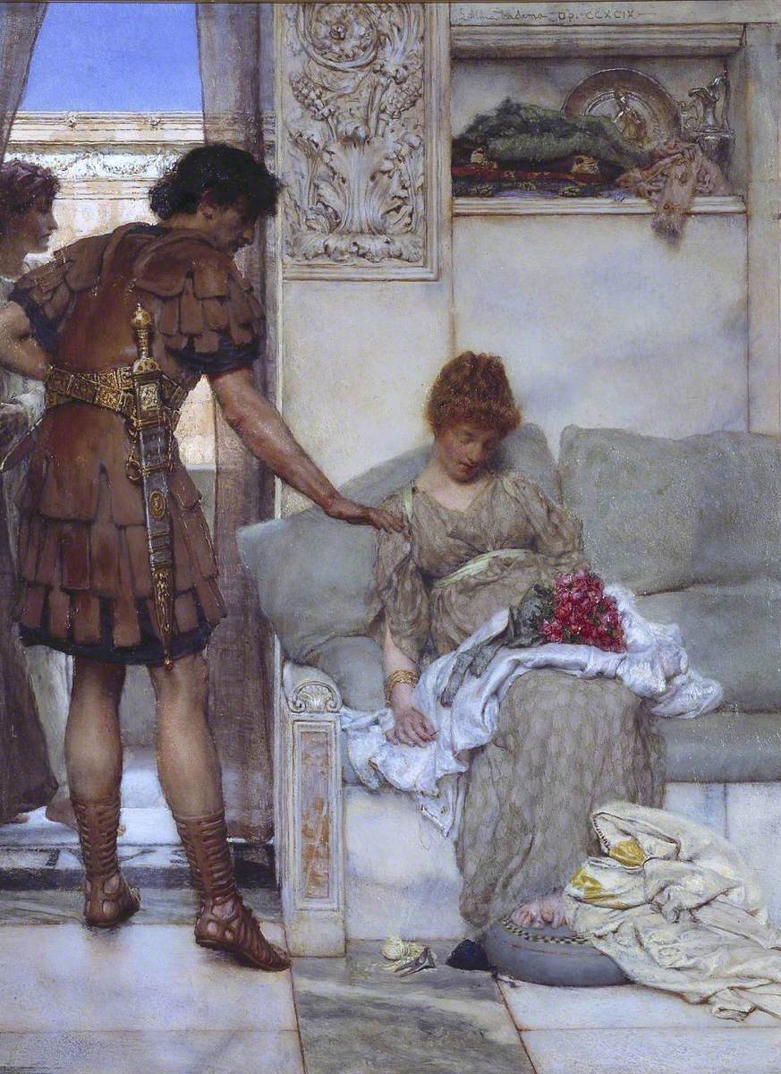 Une salutation silencieuse - Lawrence Alma-Tadema