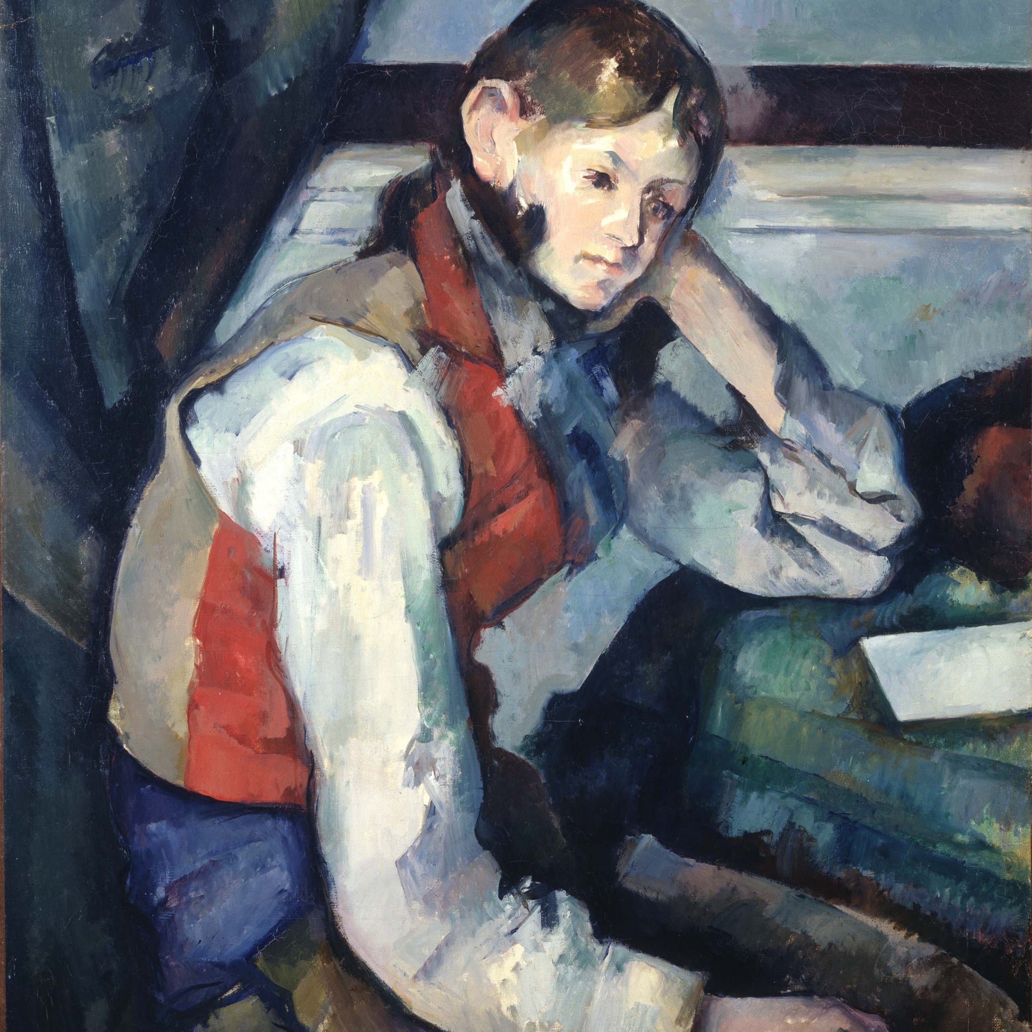 Le Garçon au Gilet Rouge - Paul Cézanne
