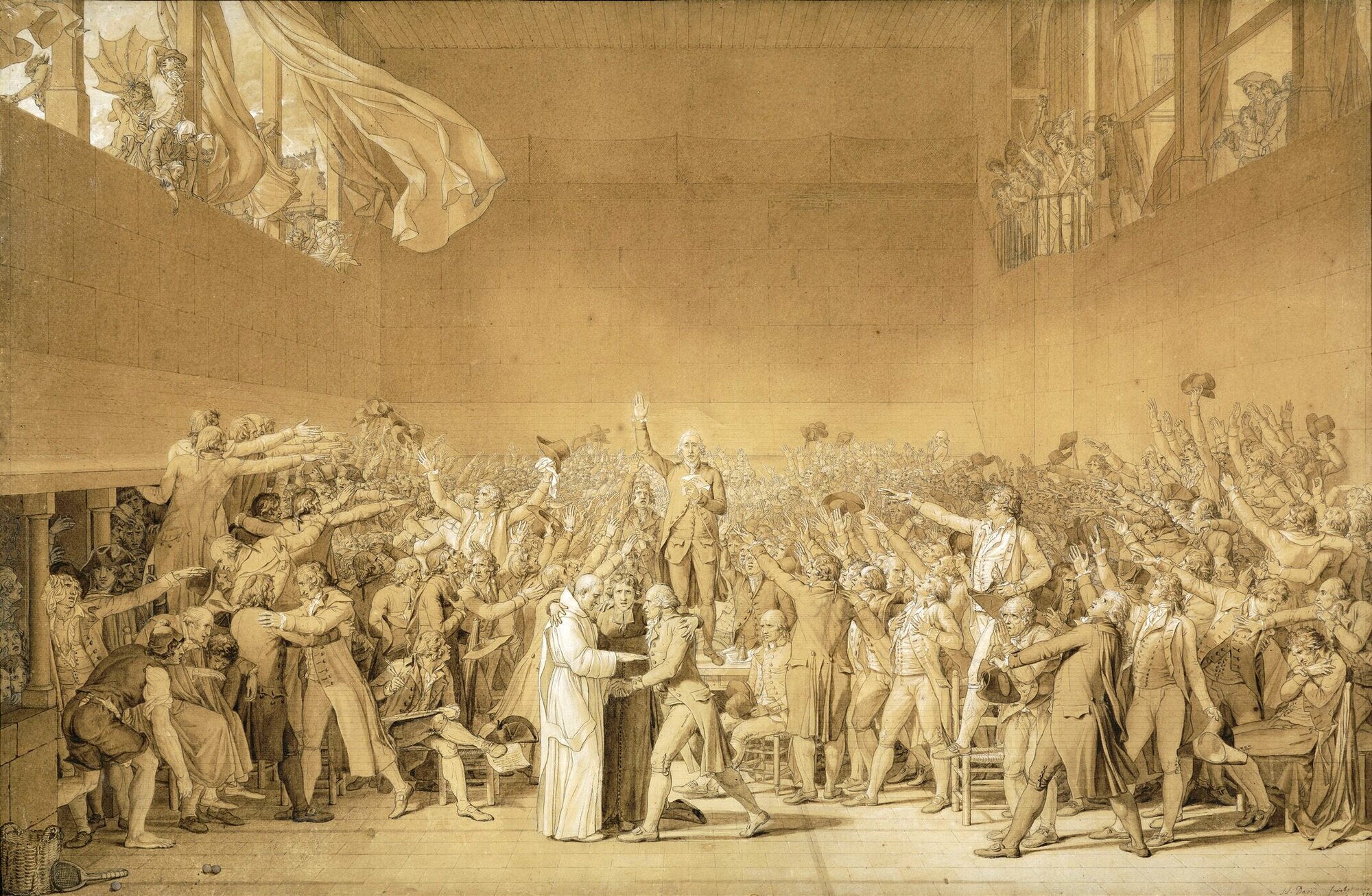 Le serment du court de tennis, 20 juin 1789 - Jacque Louis David