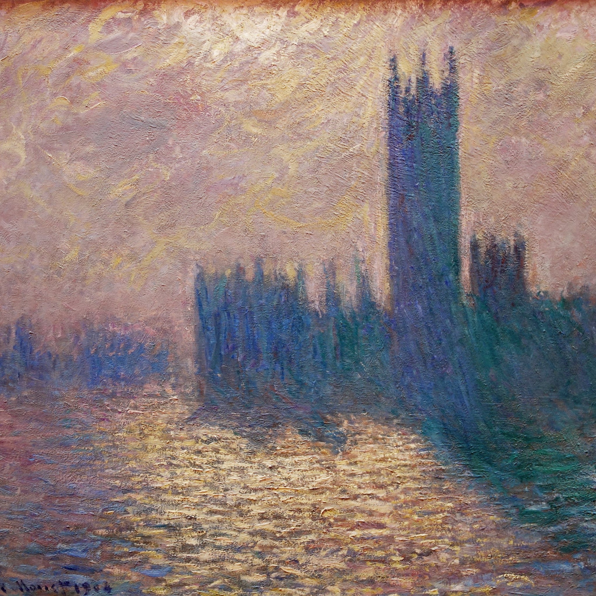 Le Parlement de Londres. Ciel d'orage (W 1605) - Claude Monet