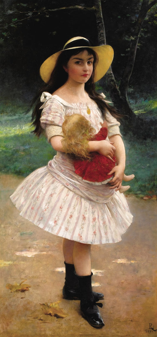 Portrait d'une jeune fille avec une poupée, 1889 - Lionel Royer