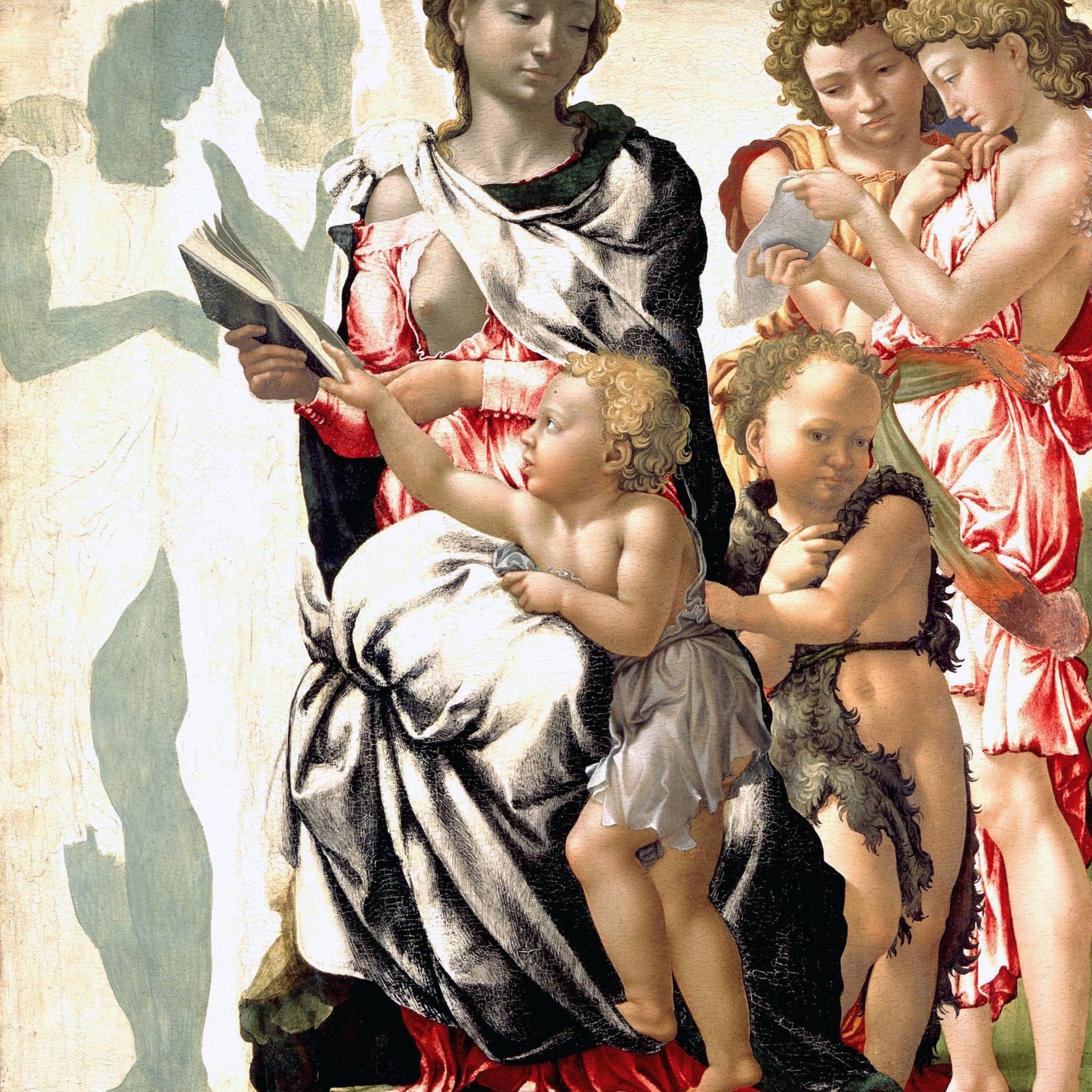 Vierge à l'enfant avec saint Jean, vers 1495 - Michel-Ange