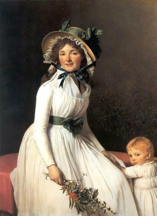 Portrait de madame emilie seriziat et de son fils - Jacques-Louis David