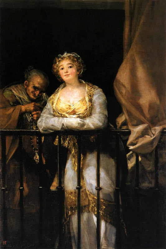 Maja et Célestine au balcon - Francisco de Goya
