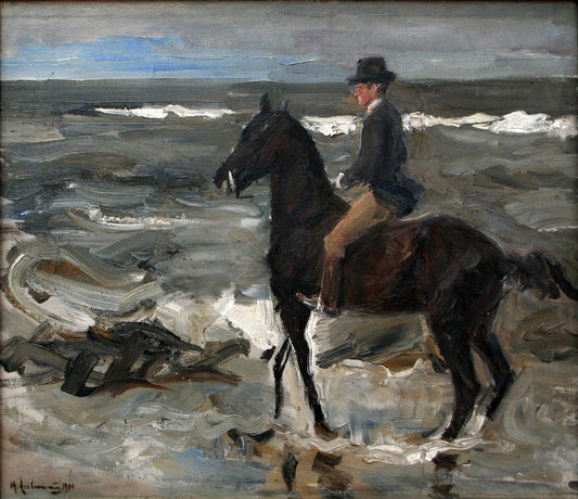 Cavalier sur la plage - Max Liebermann