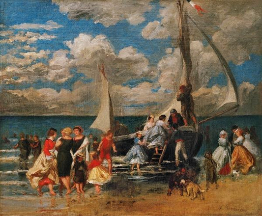 Réunion autour d'un bateau 1862 - Pierre-Auguste Renoir