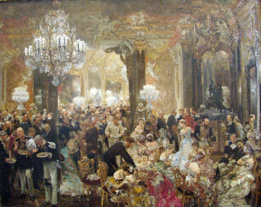 Le dîner au bal - Adolph von Menzel
