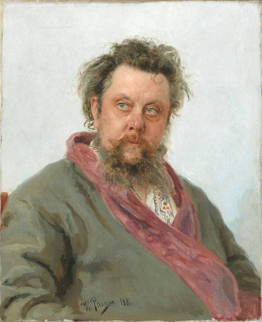 Portrait du compositeur Modest Petrovitch Moussorgski - Ilya Repin