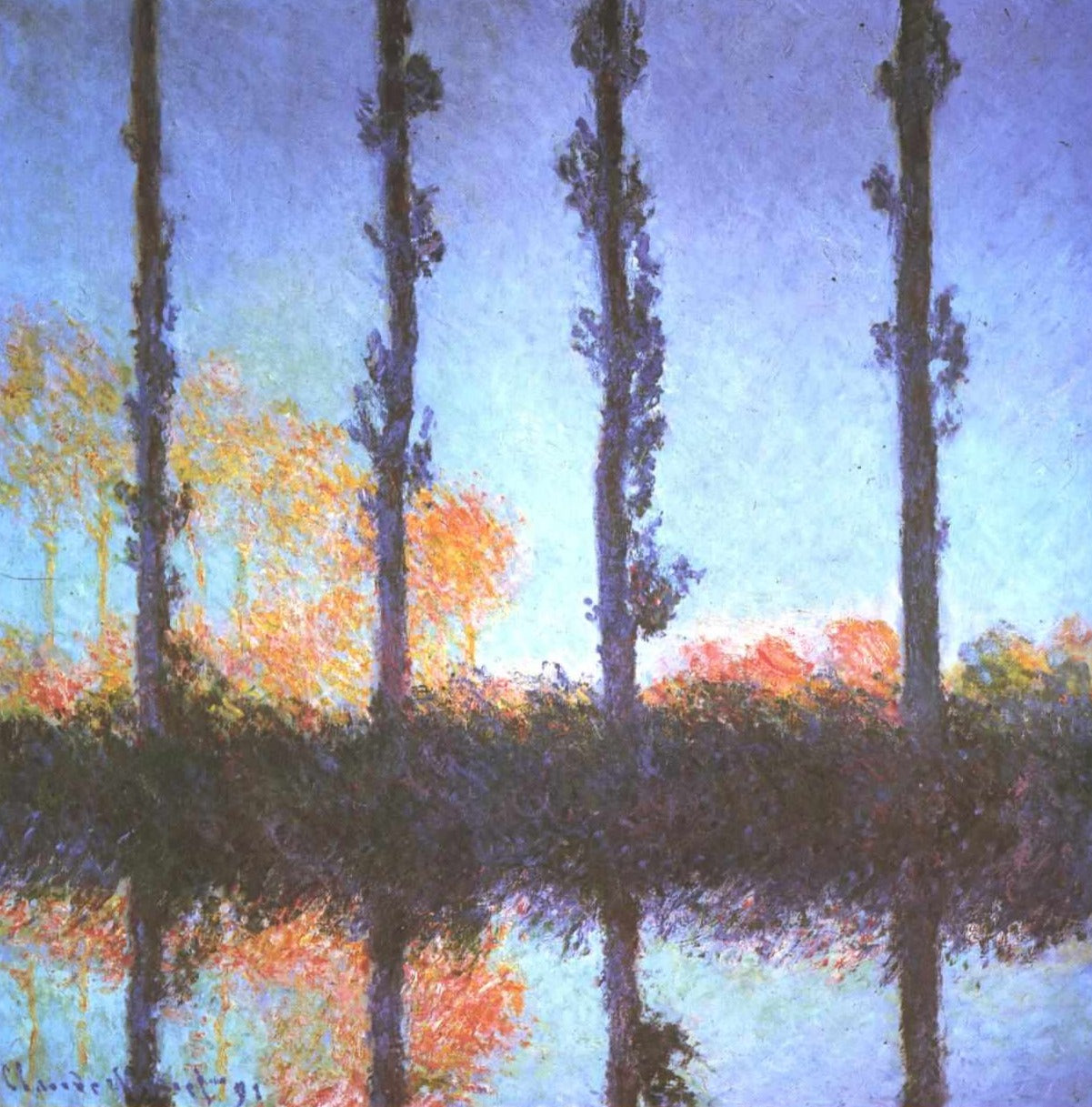 Les Peupliers - Claude Monet