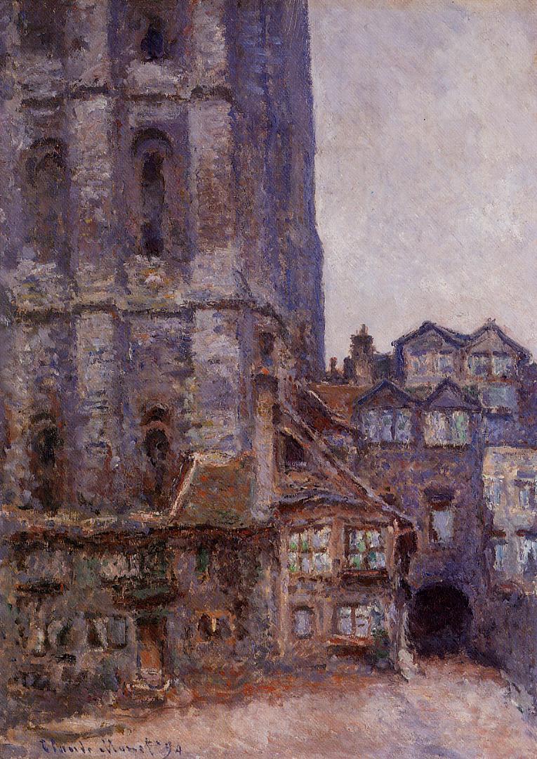 La Cour d'Albane, temps gris (W1318) - Claude Monet