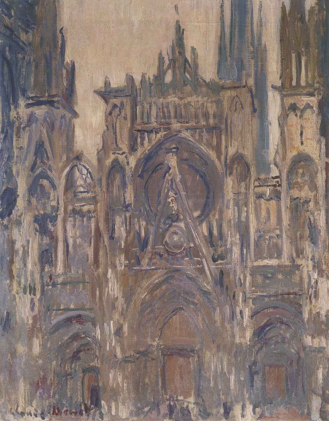 Étude pour le portail vu de face ( W1320) - Claude Monet