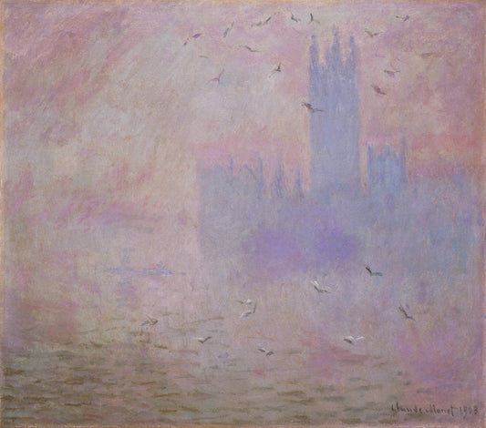 Le Parlement, mouettes (W 1612) - Claude Monet
