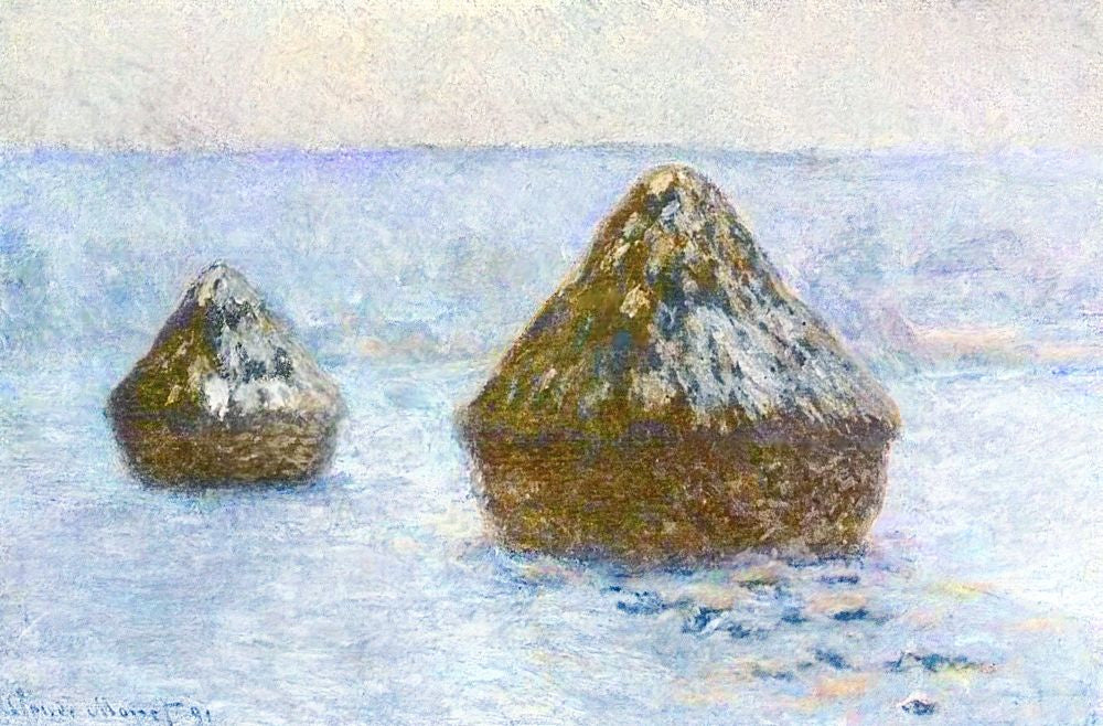Les Meules, hiver de Claude Monet