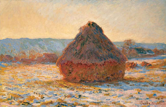 Meule, effet de neige, soleil - Claude Monet