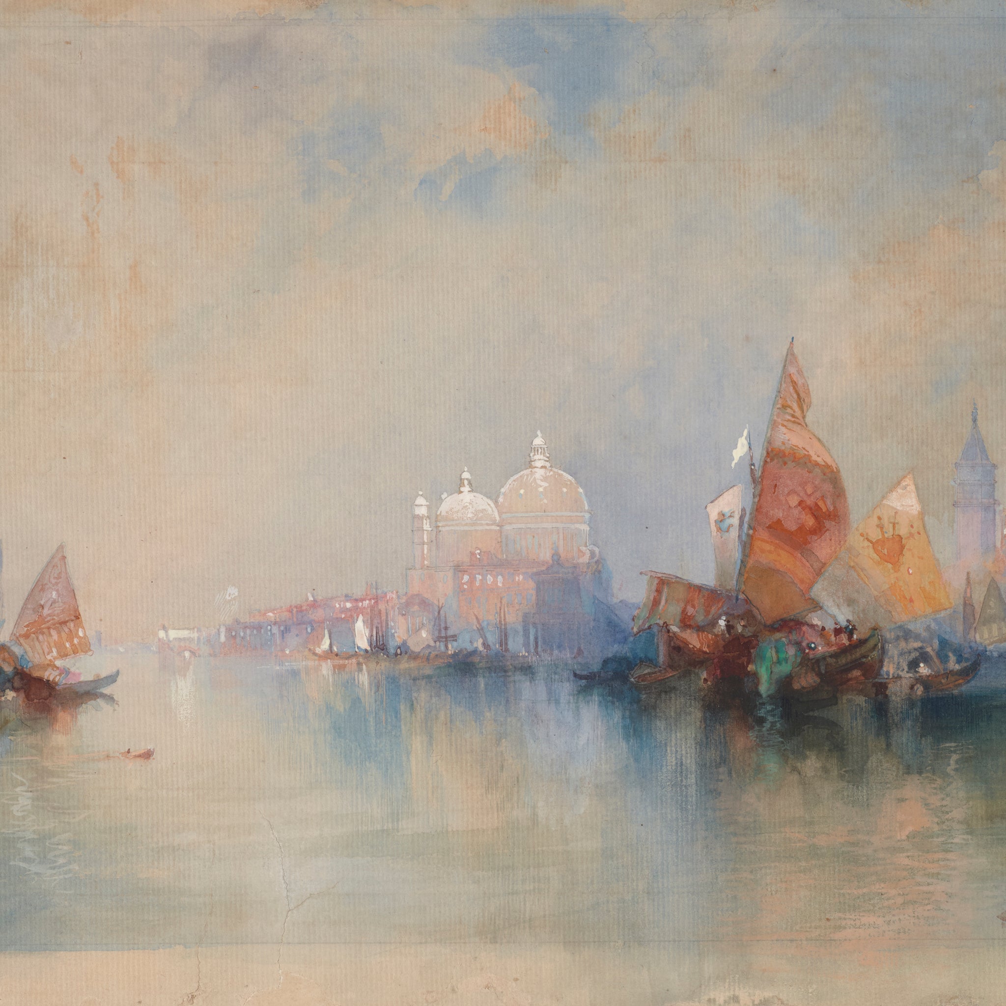 Venise, la lagune en direction de Santa Maria della Salute, 1894 - Thomas Moran