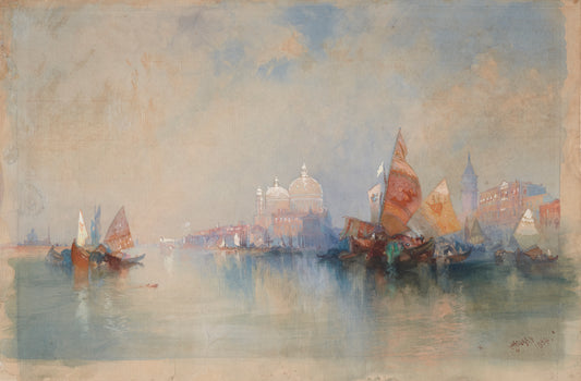 Venise, la lagune en direction de Santa Maria della Salute, 1894 - Thomas Moran