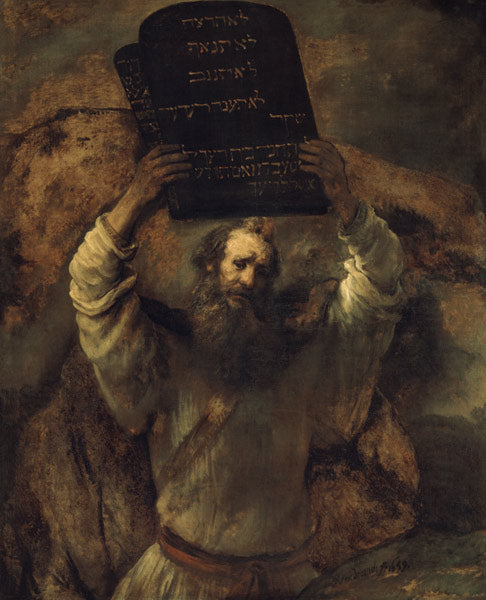 Moïse brise la table de la loi - Rembrandt van Rijn