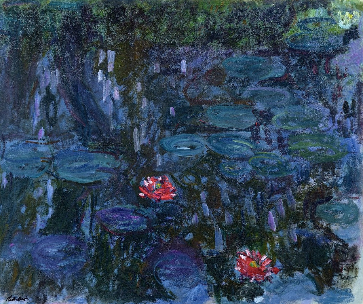Nymphéas, reflets de saule - Claude Monet
