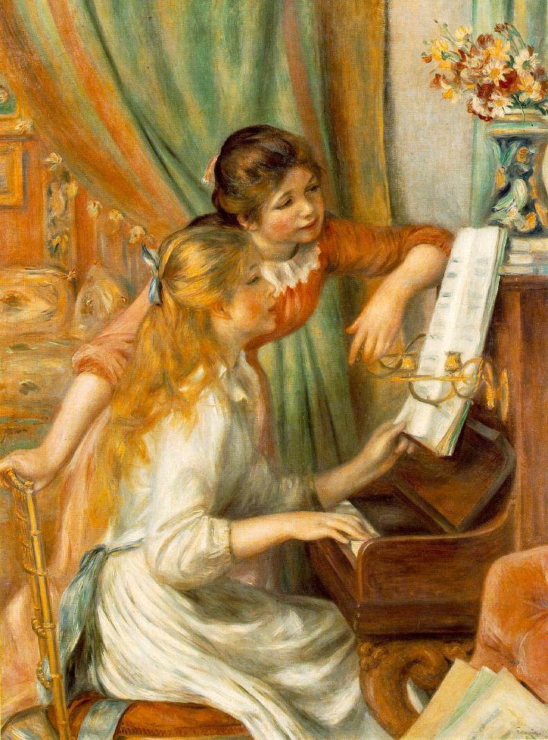 Jeunes filles au piano 1892 - Pierre-Auguste Renoir