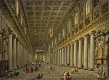 Intérieur de la basilique Sainte-Marie-Majeure (Santa Maria Maggiore) a Roma - Giovanni Paolo Panini