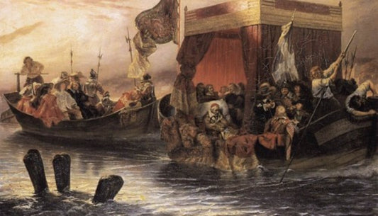 La barge du cardinal de Richelieu sur le Rhône - Paul Delaroche