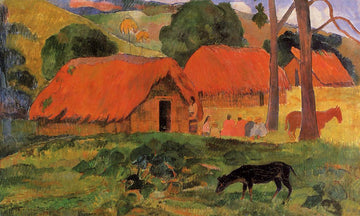 Le chien devant la hutte - Paul Gauguin