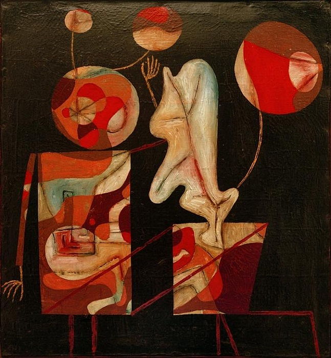 Marionnettes (colorées sur noir) - Paul Klee
