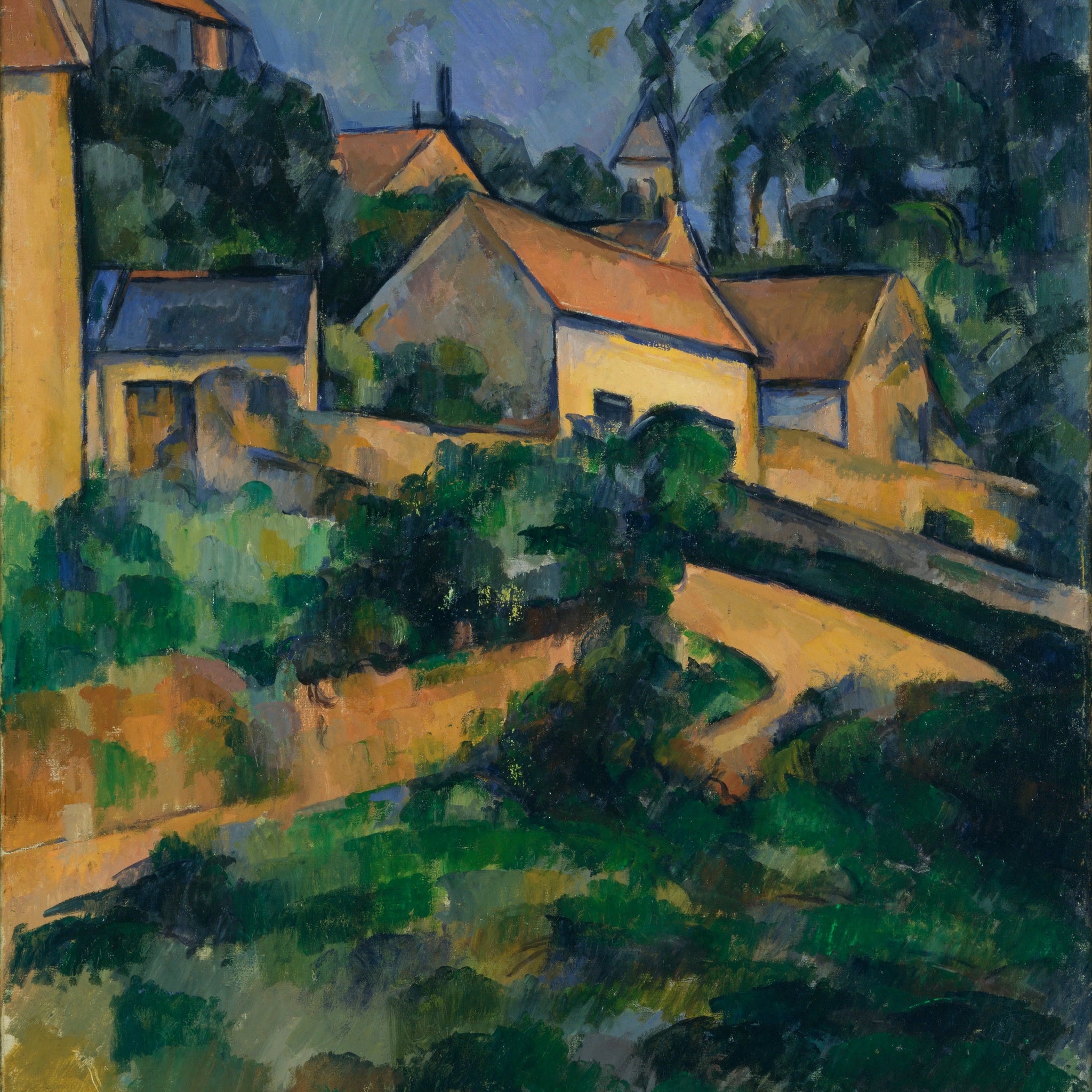 La Route tournante à Montgeroult - Paul Cézanne