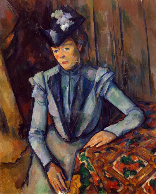 Portrait de dame en bleu - Paul Cézanne