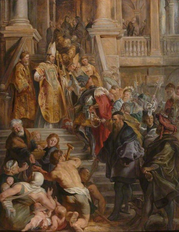 Saint Bavon est reçu par les saints Amand et Floribert - Peter Paul Rubens