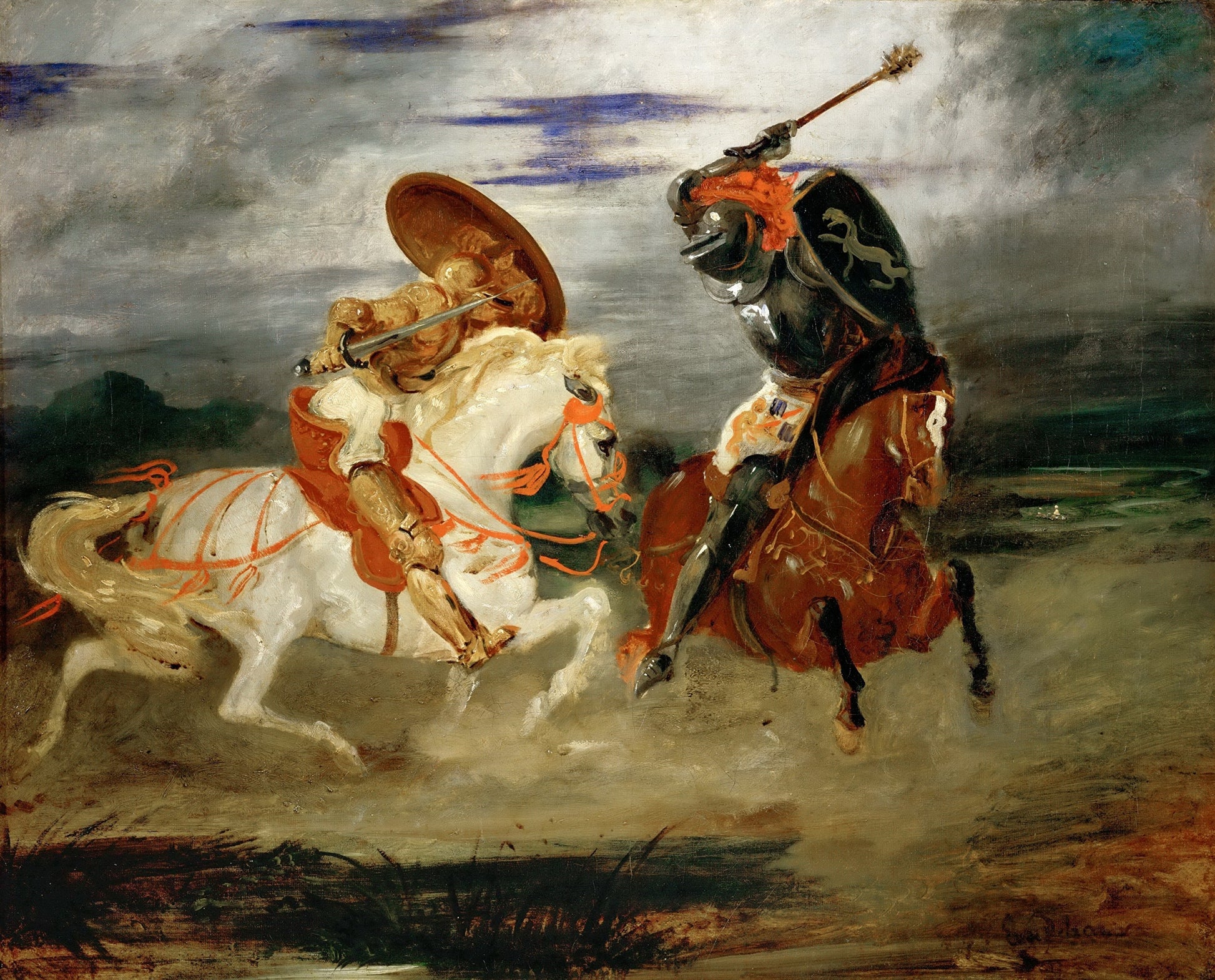 Combat de chevaliers à la campagne - Eugène Delacroix