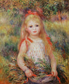 Petite fille portant des fleurs - Pierre-Auguste Renoir