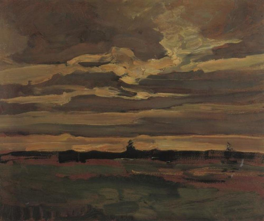 Ciel du soir avec nuage lumineux - Mondrian