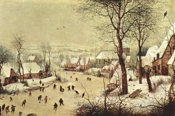 Paysage d'hiver avec patineurs et piège à oiseaux - Pieter Brueghel l'Ancien