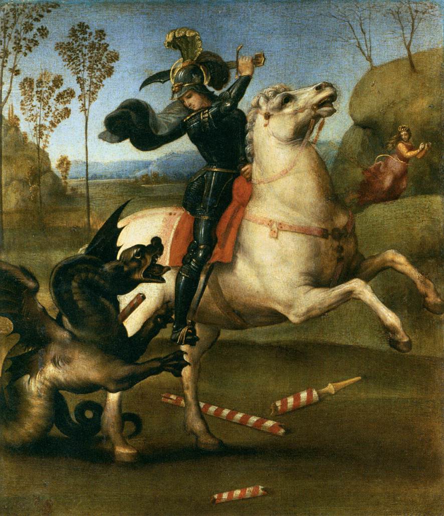 Saint Georges aux prises avec le dragon - Raphaël (peintre)